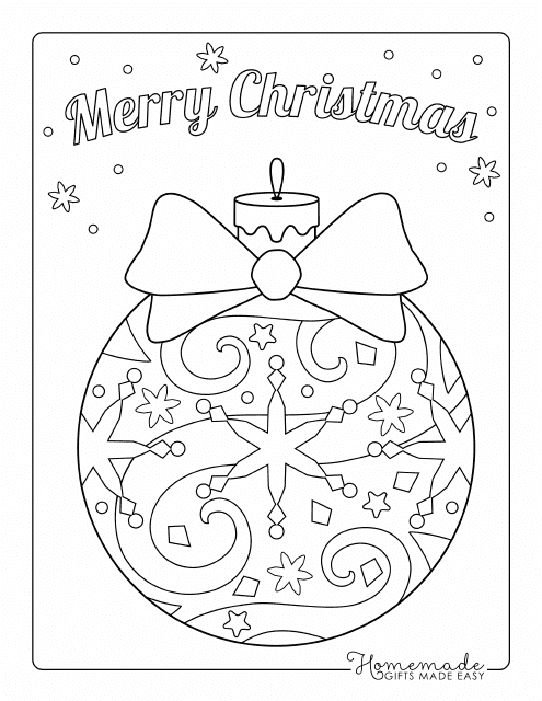 Christmas Ball Coloring Page Image Preview