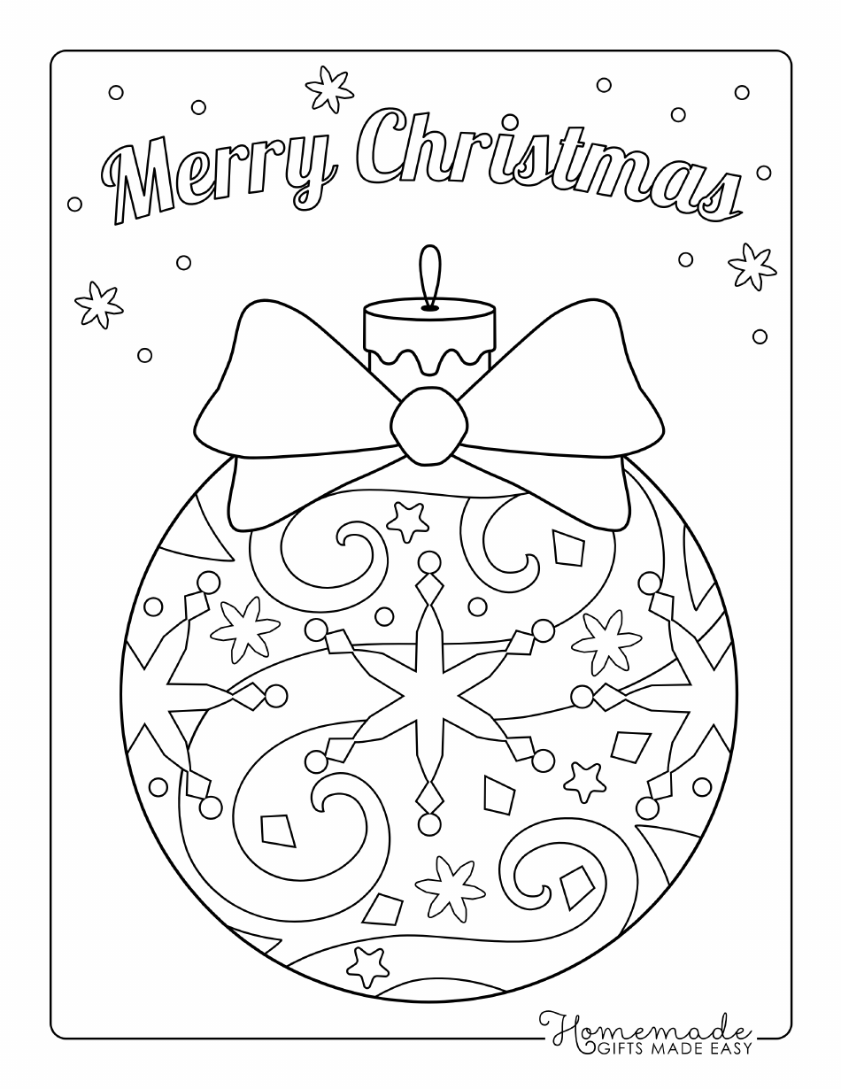 Christmas Ball Coloring Page Image Preview