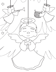 Document preview: Little Angels Coloring Page