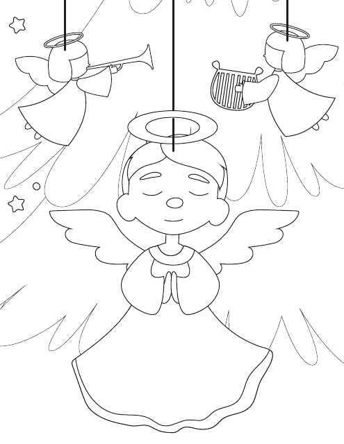Little Angels Coloring Page Preview