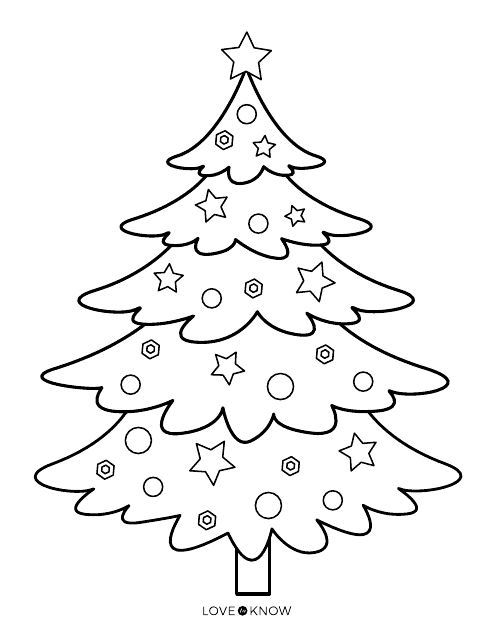 Christmas Tree Coloring Page - Printable Holiday Activity