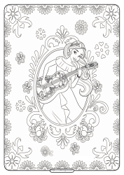 Document preview: Disney Coloring Page - Elena of Avalor