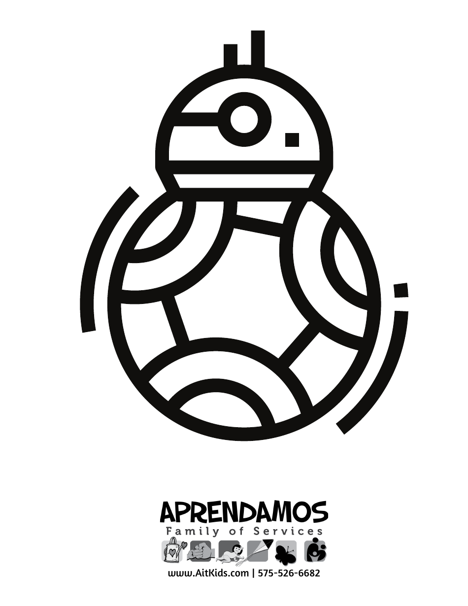 Star Wars Coloring Page featuring Bb-8