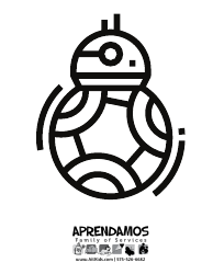 Document preview: Star Wars Coloring Page - Bb-8