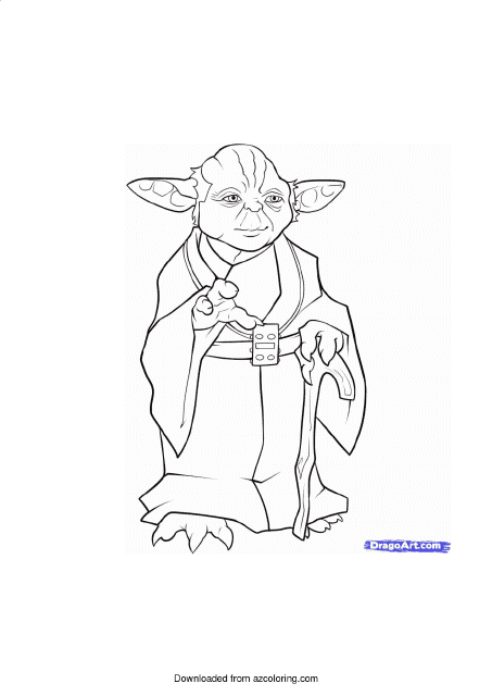 Star Wars Coloring Page - Master Yoda