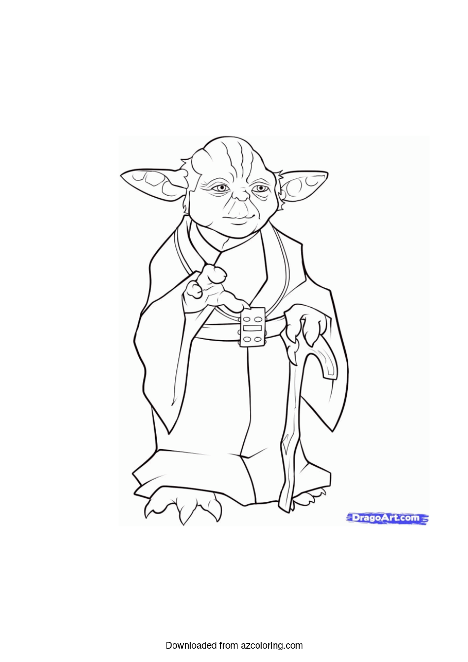 Star Wars Coloring Page - Master Yoda Download Printable PDF