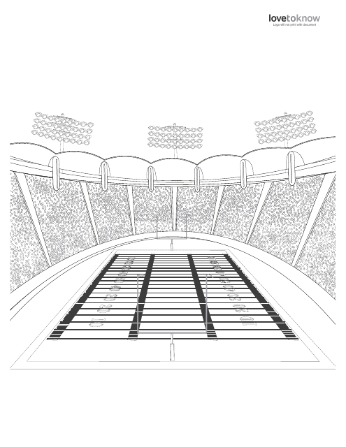 Football Stadium Coloring Page - Printable Activity for Kids