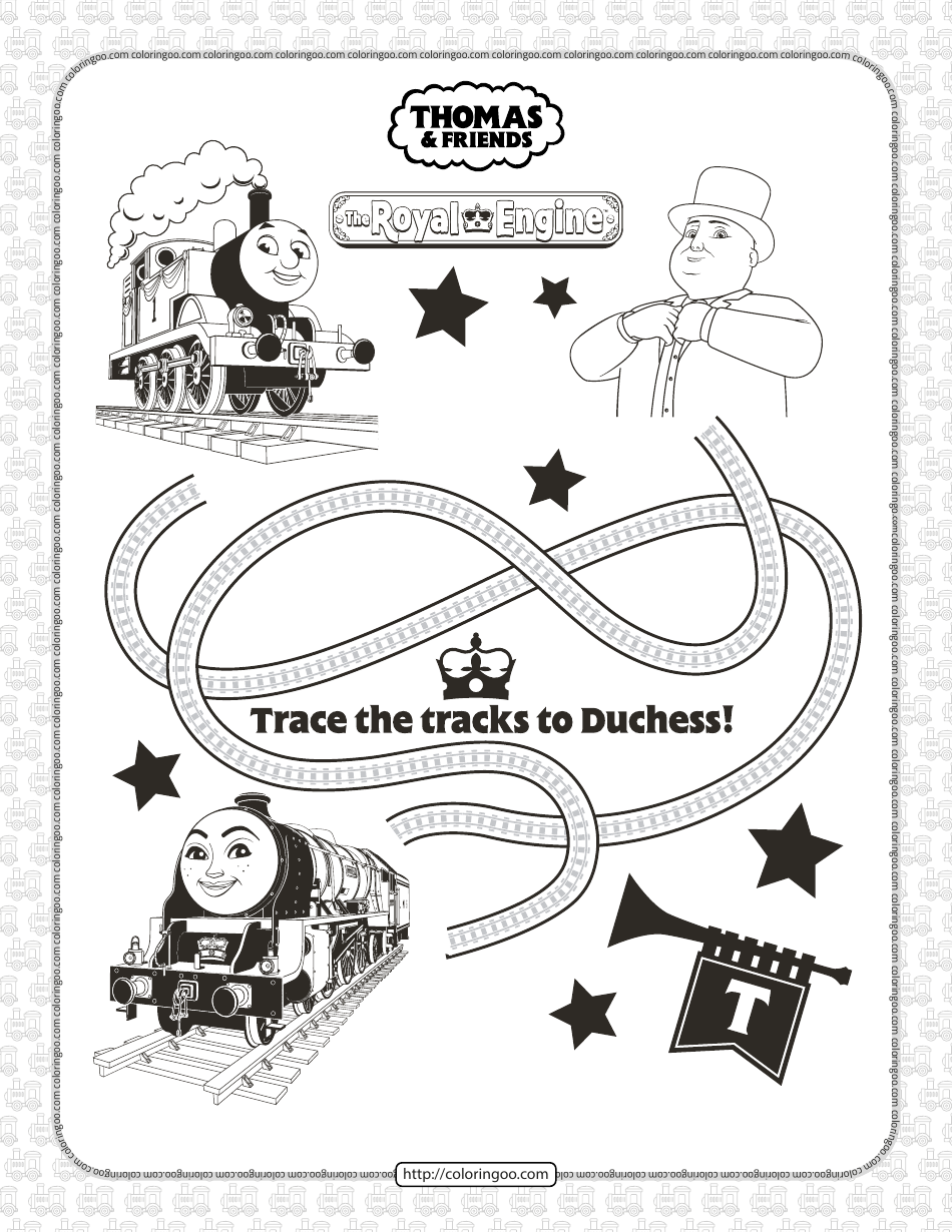 Thomas & Friends Coloring Page - the Royal Engine Preview Image