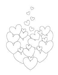 Document preview: Many Hearts Coloring Page