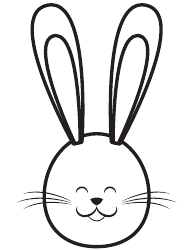 Document preview: Bunny Face Coloring Page