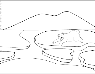 Document preview: Polar Bear Coloring Page