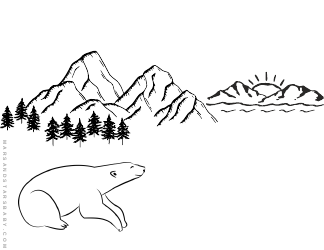 Document preview: White Bear Coloring Page