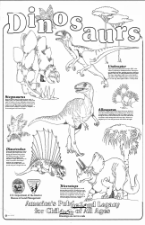 Document preview: Dinosaurs of America Coloring Page