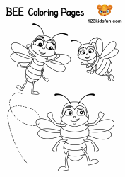 Document preview: Bee Coloring Page
