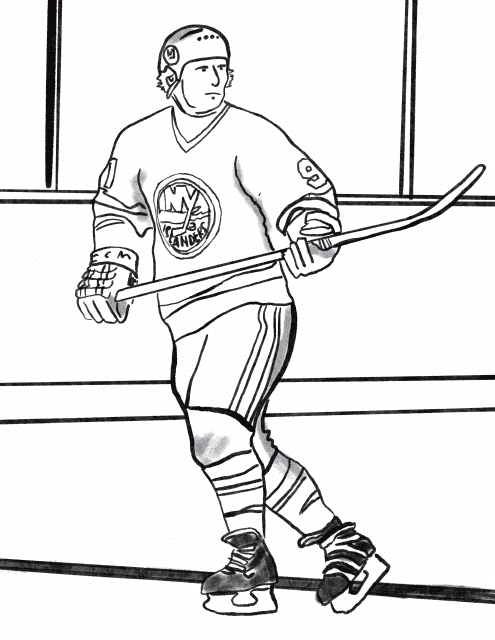 Hockeyist Coloring Page