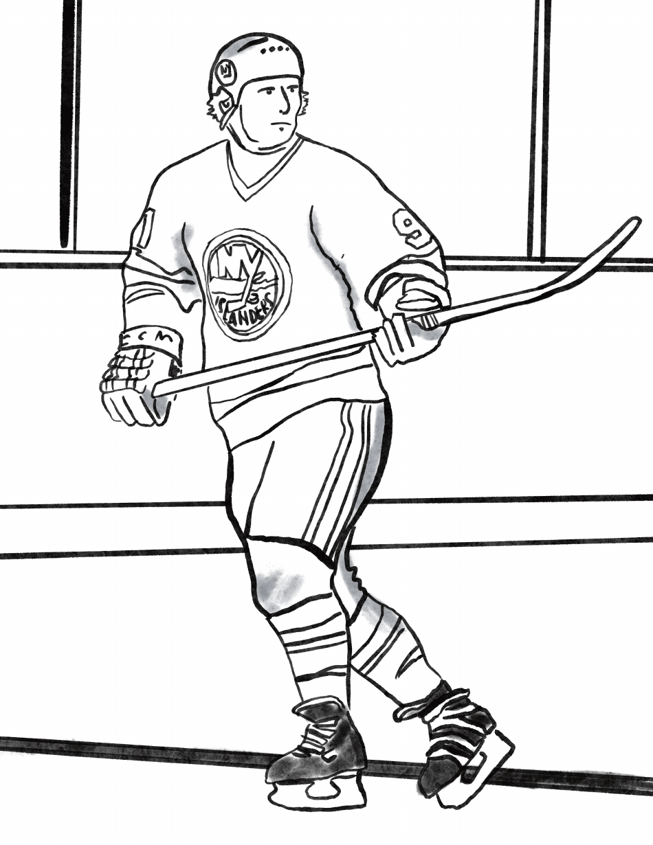 Hockeyist Coloring Page Download Printable PDF | Templateroller