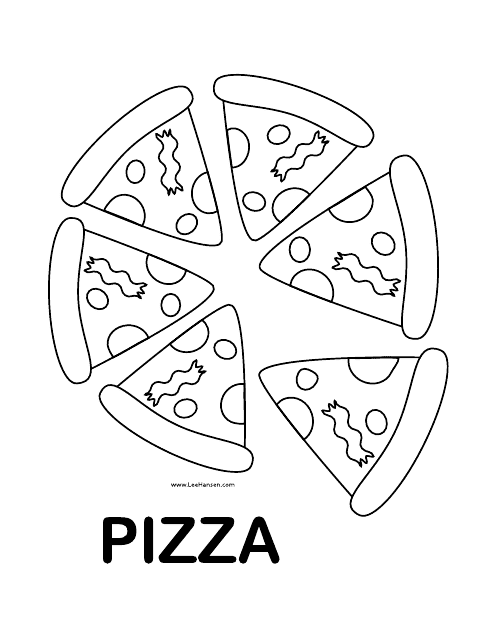 Pizza Coloring Sheet Preview