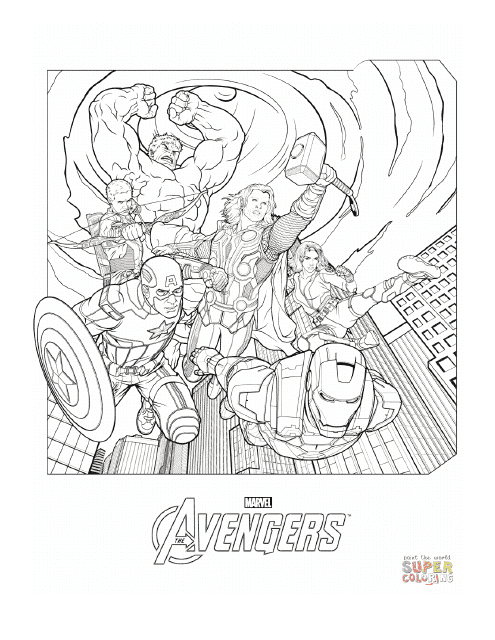 Marvel's the Avengers Coloring Page