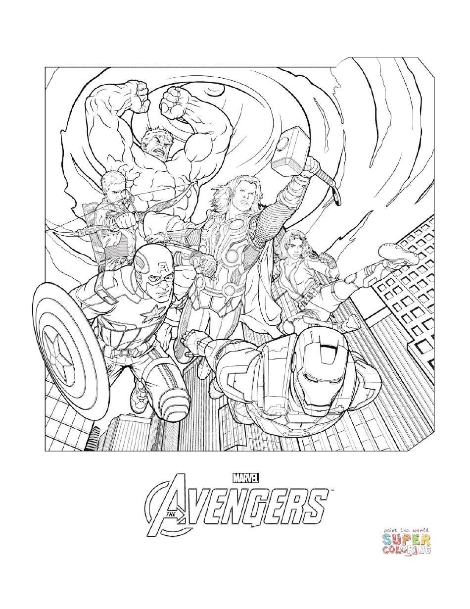 Marvel's the Avengers Coloring Page Download Printable PDF | Templateroller