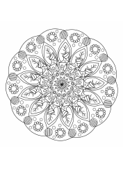 Document preview: Summer Mandala Coloring Page