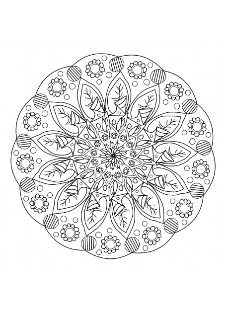 Summer Mandala Coloring Page