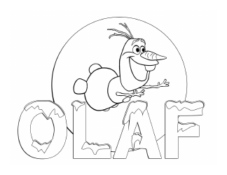 Document preview: Olaf Coloring Page