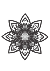 Document preview: Octagonal Mandala Coloring Page - Blooming Flower