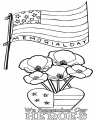 Document preview: Memorial Day Coloring Page
