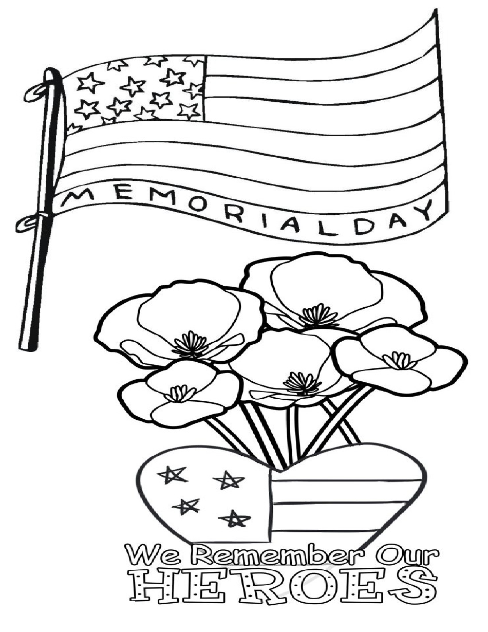 Memorial Day Coloring Page Download Printable PDF Templateroller