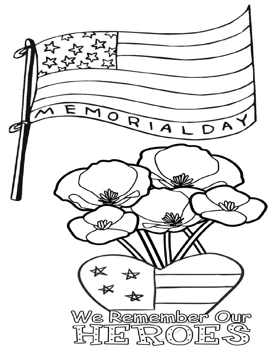 Memorial Day Coloring Page - Fun and Patriotic Printable Activity for Kids