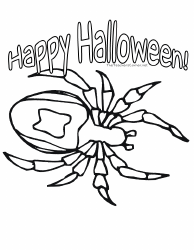 Document preview: Halloween Coloring Page - Spider