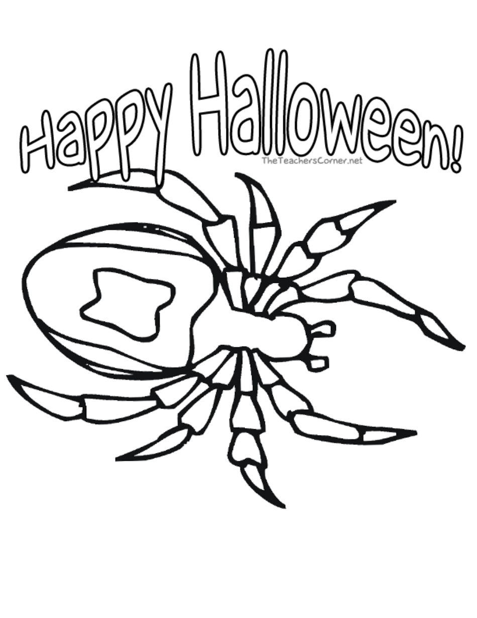 Halloween Coloring Page - Spider
