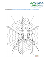 Document preview: Spider on Its Web Coloring Page