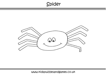 Document preview: Spider Coloring Page