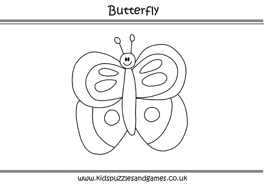 Butterfly Doodle Coloring Page