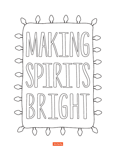 Holidays Coloring Page - Making Spirits Bright - Coloring Page Preview