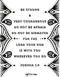 Document preview: Motivational Coloring Page - Bible Quote
