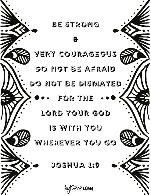 Motivational Coloring Page - Bible Quote