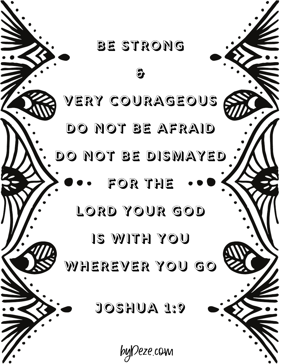 Motivational Coloring Page - Bible Quote
