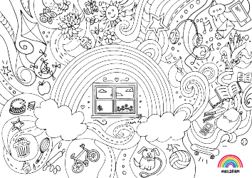Document preview: Outside Activities Coloring Page