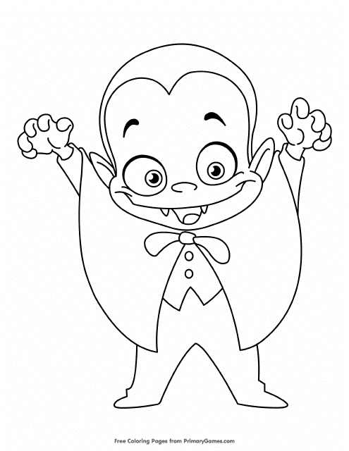 Little Vampire Coloring Page
