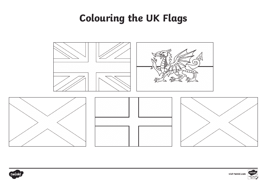 The UK Flag Colouring Page