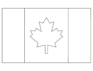 Document preview: Canada Flag Coloring Page