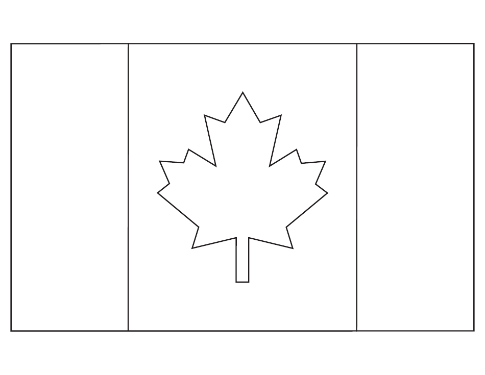 Canada Flag Coloring Page - Printable PDF Document