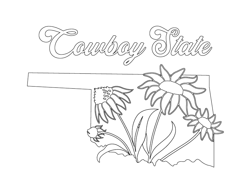 Oklahoma State Coloring Page