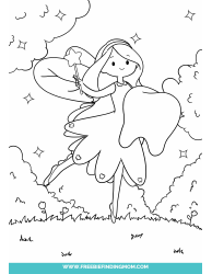 Document preview: Little Tooth Fairy Coloring Page