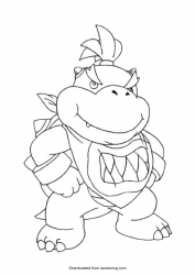 Document preview: Bowser Jr. Coloring Page