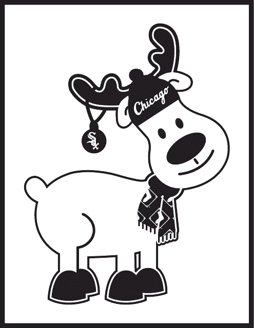 Reindeer Coloring Page - Chicago White Sox