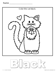 Document preview: Black Cat Coloring Page