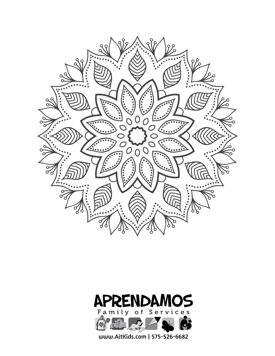 Flower Pattern Coloring Page